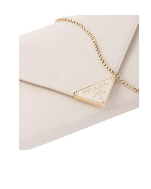 Prada Natural Mini Patent Leather Bag