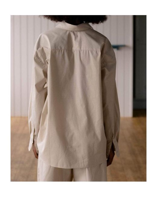 Baserange White Claude Striped Shirt