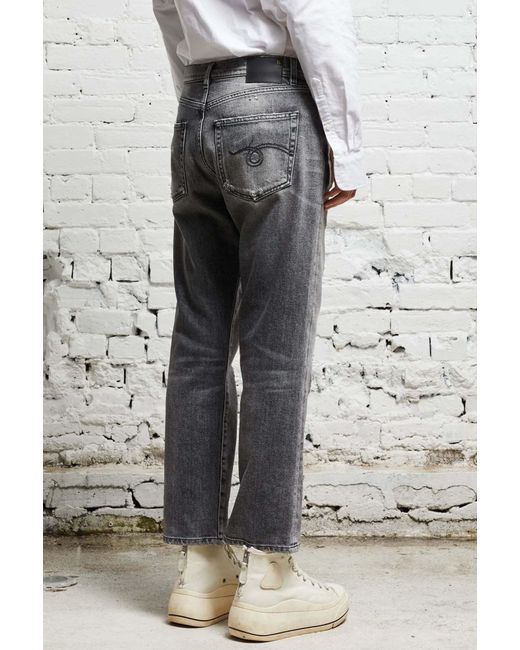 R13 Gray Distressed Boyfriend Jeans