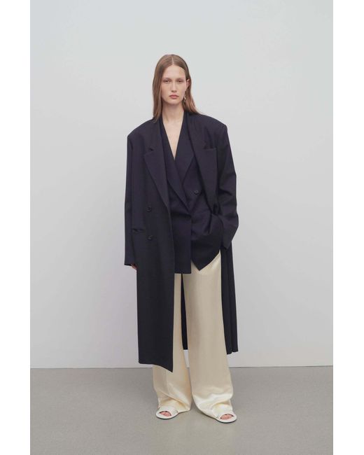 The Row Black Indra Wool Coat