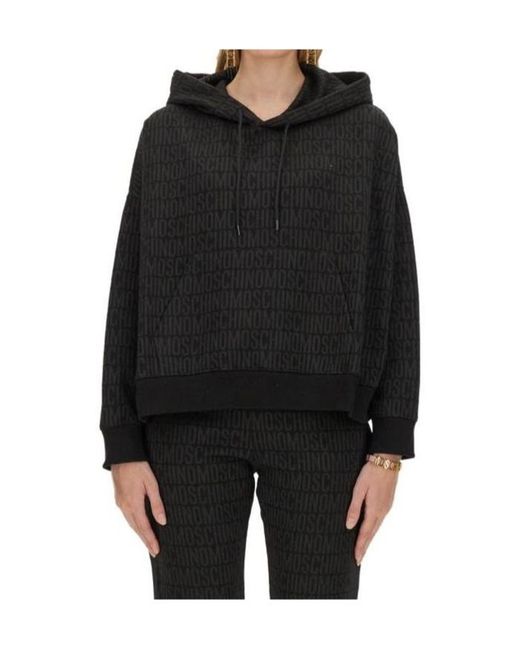 Moschino Black Hooded Long-Sleeved Hoodie