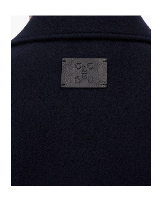 Closed Blue Double-Breasted Jacket