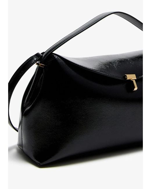 Totême  Black T-Lock Shoulder Bag