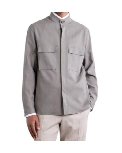 Zegna Green High Neck Oasi Shirt Jacket for men