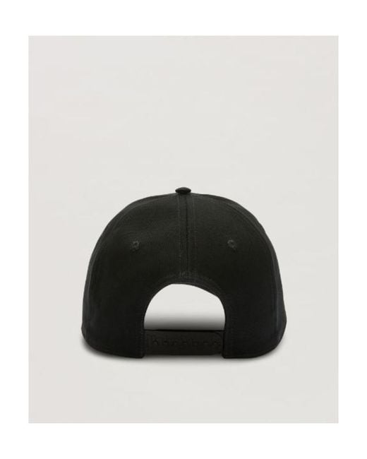 Palm Angels Black Burning Monogram Baseball Cap for men