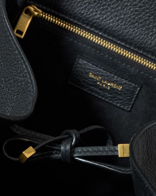 Saint Laurent Black Cabas Medium Tote Bag