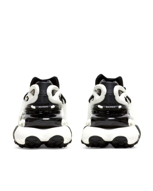 Balmain White Laced Sneakers