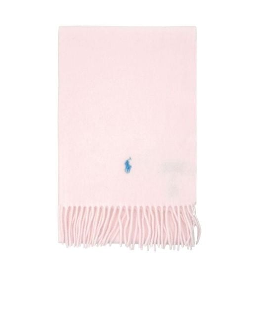 Polo Ralph Lauren Pink Fringed Scarf for men