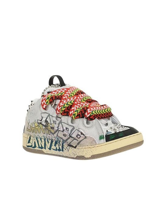 Lanvin Multicolor Curb Low-Top Sneakers