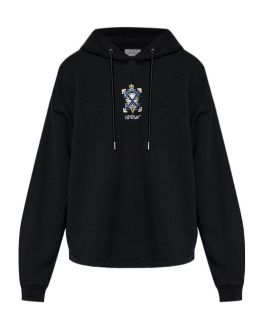 Off-White c/o Virgil Abloh Blue Jewel Arrow Loose Hoodie for men