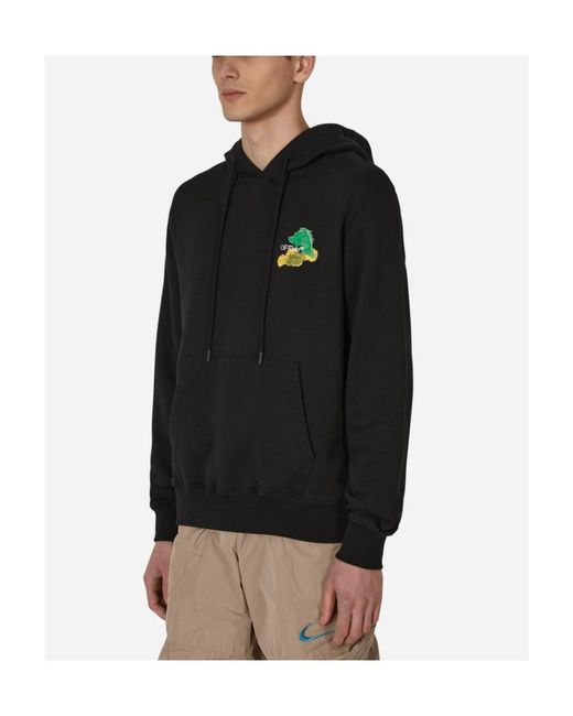 Off-White c/o Virgil Abloh Black Brush Arrow Cotton Hoodie for men