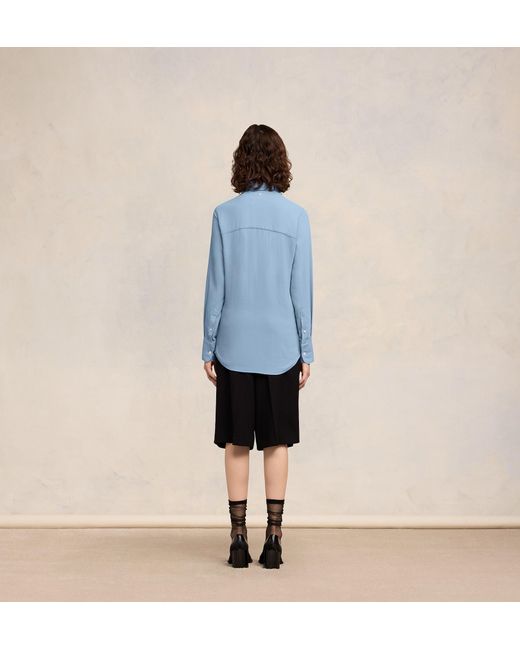 AMI Blue Ami Long Sleeved Button-Up Shirt for men