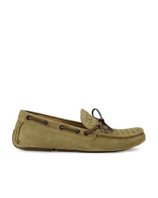 Bottega Veneta Green Weave Details Love Shoes for men