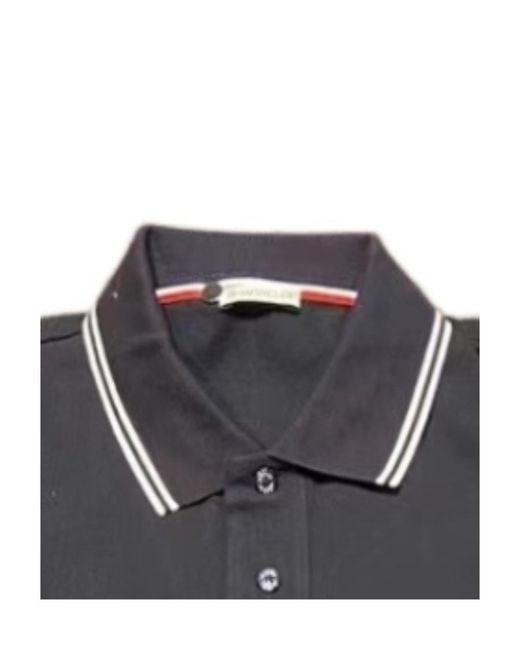 Moncler Black Logo Polo Shirt for men