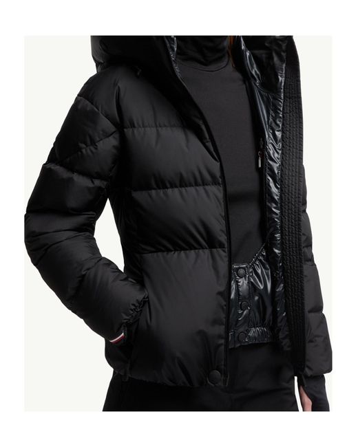 Moncler Black Grenoble Buckled Waist Padded Jacket