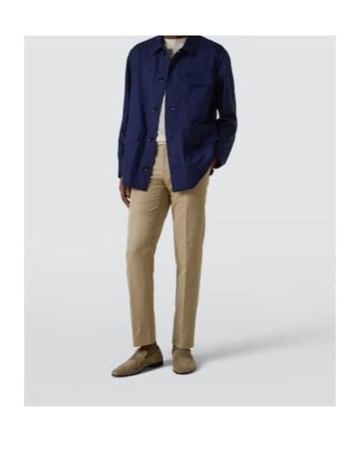 Brioni Blue Wool And Silk Jacket for men