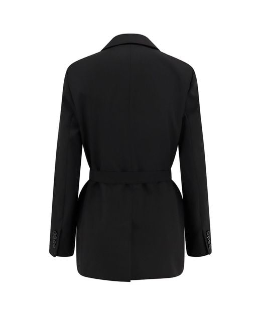 Max Mara Black Talento Tied Long-Sleeved Jacket