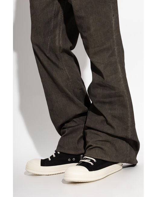 Rick Owens Black High Top Lace-Up Sneakers for men
