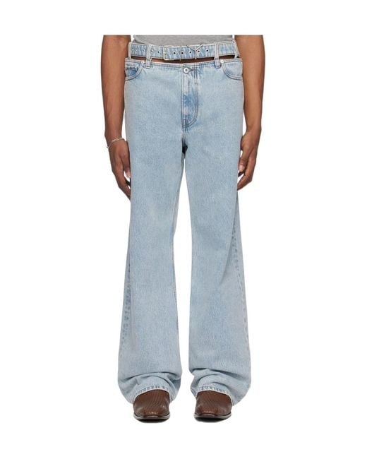 Y. Project Blue Y Belt Jeans for men