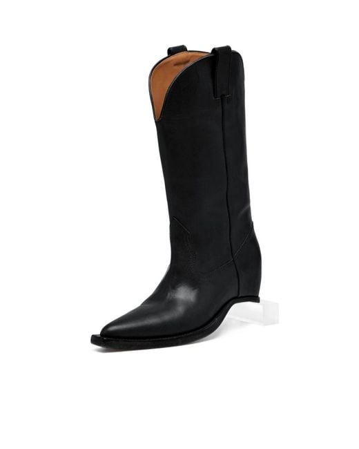 Maison Margiela Black Heel-Less Western Boots