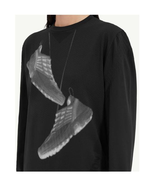 MM6 by Maison Margiela Black Sneaker Print T-Shirt