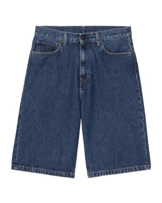 Carhartt Blue Landon Oversized Denim Shorts for men