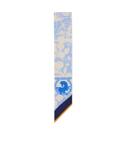 Ferragamo Blue Pegasus Print Bandeau