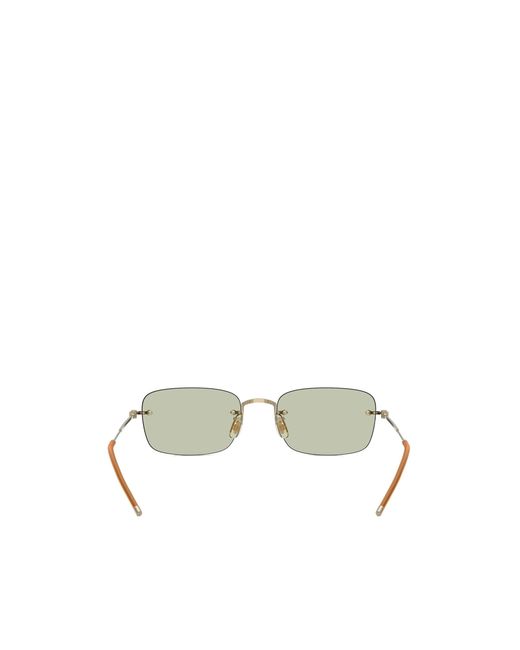 Oliver Peoples Metallic Tk-10 Rectangular-Frame Glasses for men