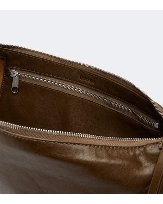 Lemaire Brown Small Leather Shoulder Bag