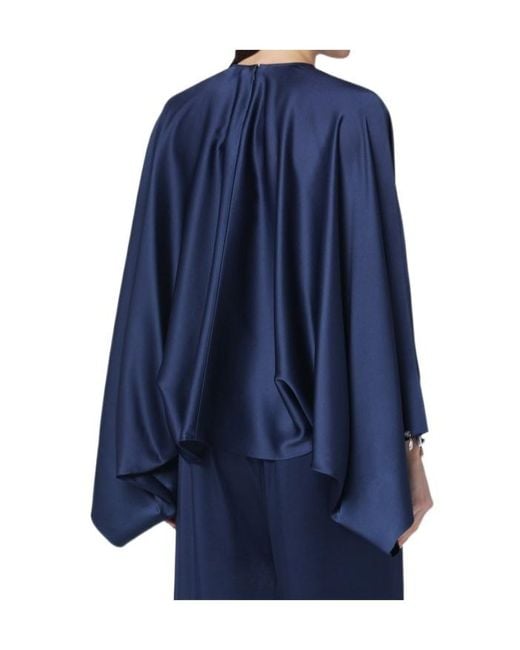 Stella McCartney Blue Embellished Satin Top