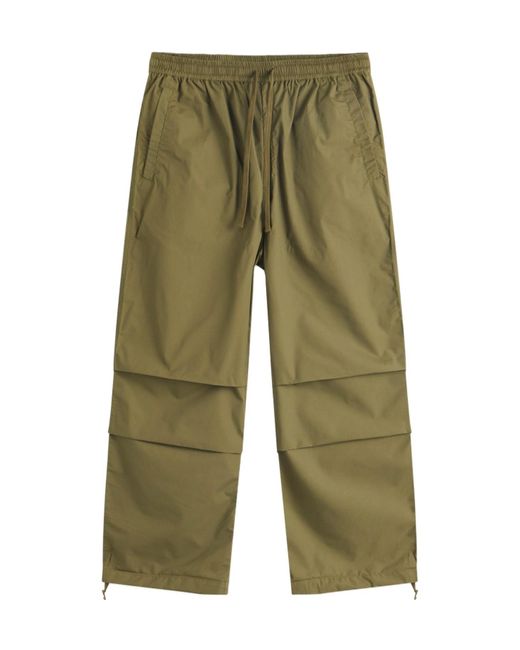 Universal Works Green Drawstring Casual Pants for men