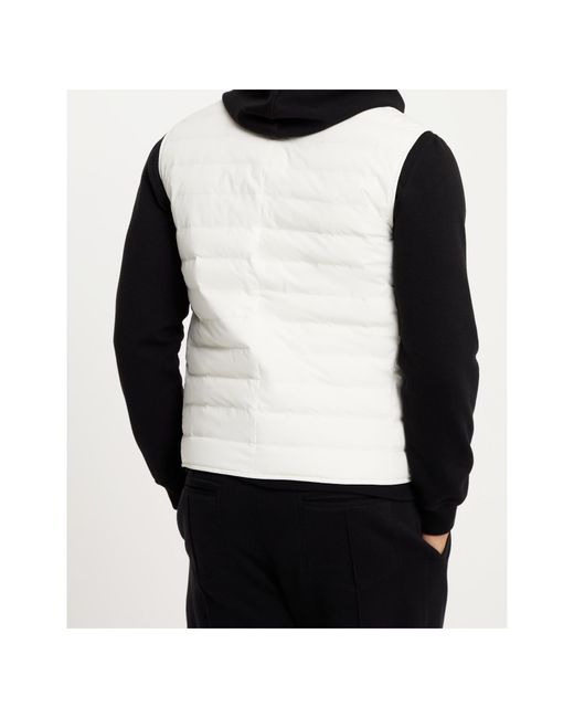 Brunello Cucinelli White Quilted Gilet for men