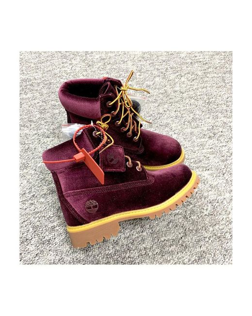 Timberland Purple Straps And Ankle Boots for men