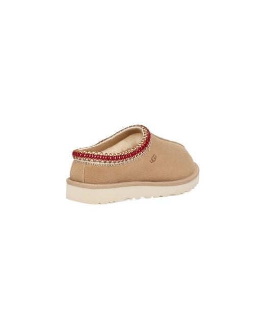 Ugg Brown Tasman Logo Embossed Slippers
