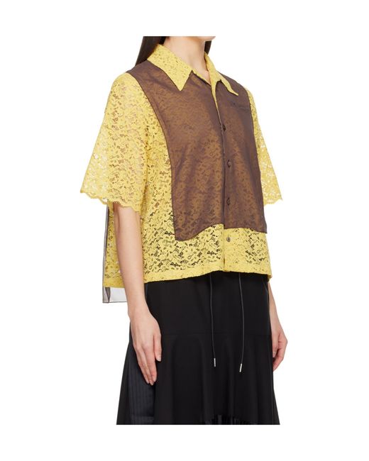 Undercover Black Collared Short-Sleeved Shirt