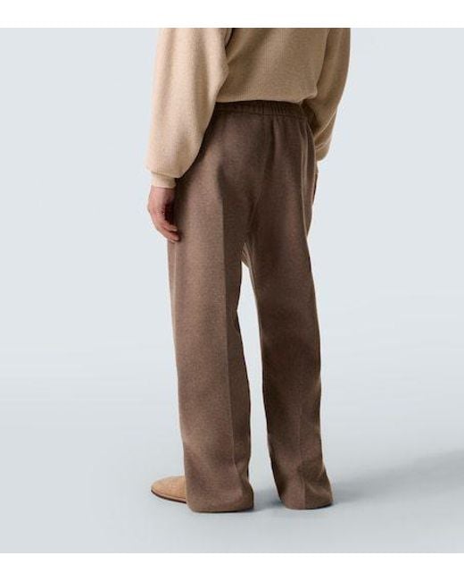 Fear Of God Brown Wool And Cashmere Bootcut Pants for men