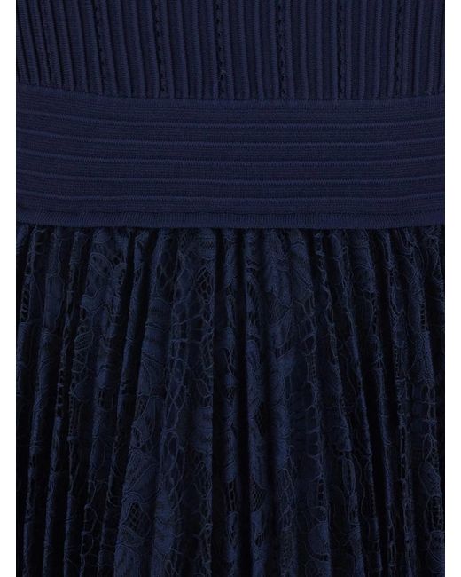 Jonathan Simkhai Blue Dress With Elastic Waist And Lace Design