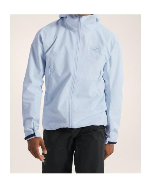 Arc'teryx Blue Logo-Embroidered Hooded Jacket for men