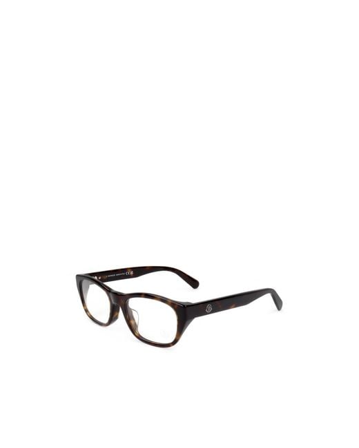 Moncler White Eyewear Rectangular Frame Glasses for men