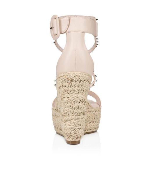 Christian Louboutin Metallic Chocazeppa Spikes Open Toe Espadrilles