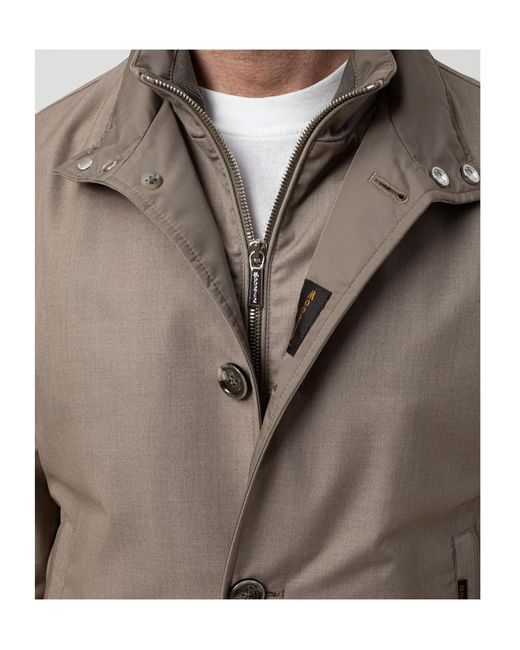 Moorer Gray Bernie Pum Bomber Jacket for men