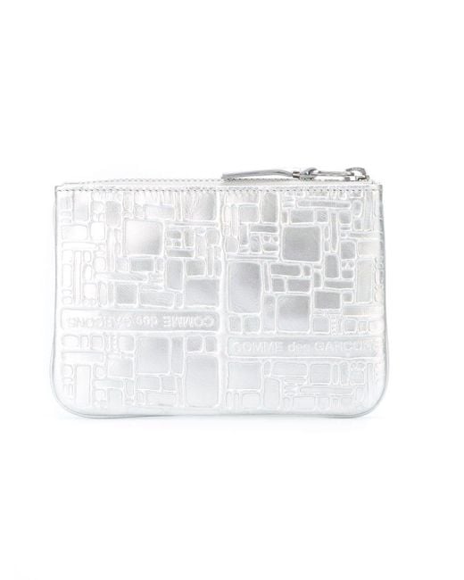 Comme des Garçons White 'Embossed Logo' Purse for men
