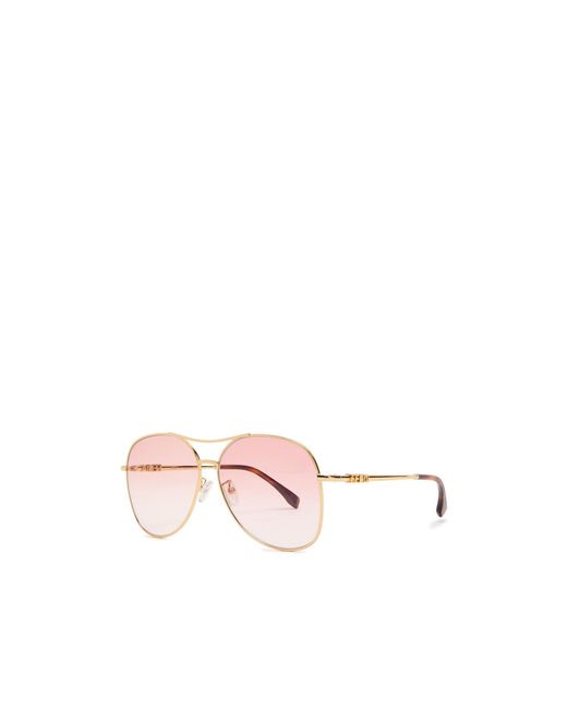 Fendi Pink Aviator-Style Sunglasses