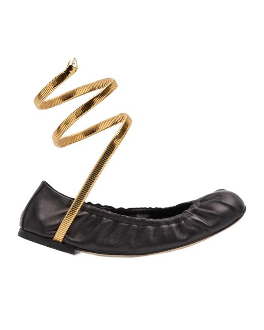 Rene Caovilla Metallic René Caovilla Embellished Ballerina Shoes