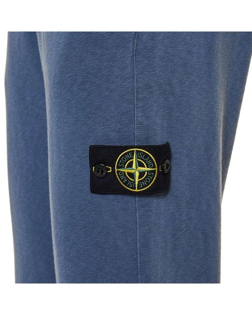 Stone Island Blue Compass-Badge Cotton Track Pants for men