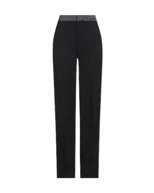 Chloé Black Solid Color Wool Wide-Leg Pants