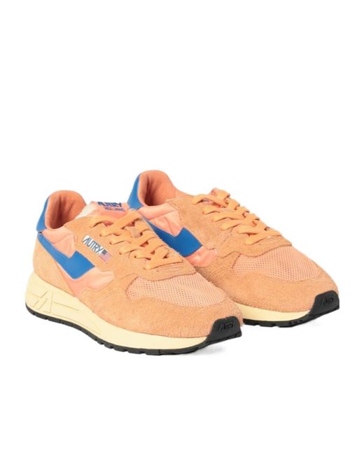Autry Pink Reelwind Low-Top Sneakers for men
