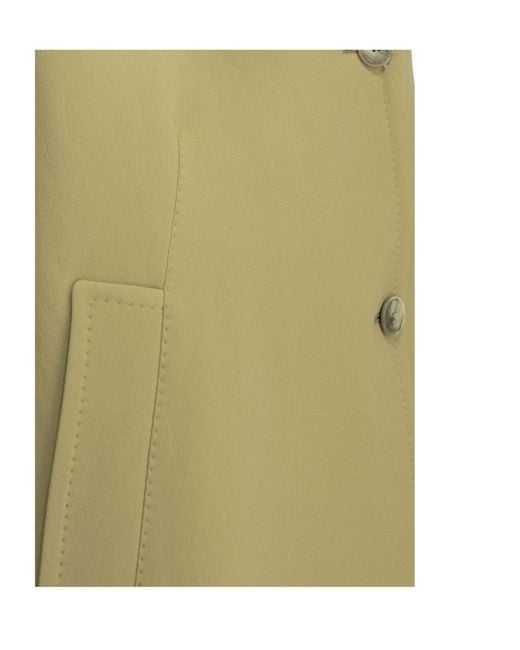 Herno Green Single-Breasted Relaxed Coat