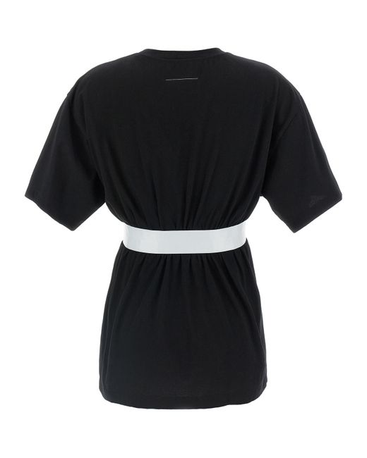 MM6 by Maison Margiela Black Taped Jersey T-Shirt