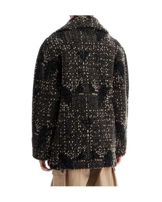 Dries Van Noten Black Knitted Oversized Cardigan for men